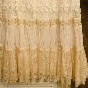 Vintage boho romantic maxi skirt size: L